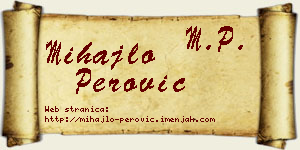 Mihajlo Perović vizit kartica